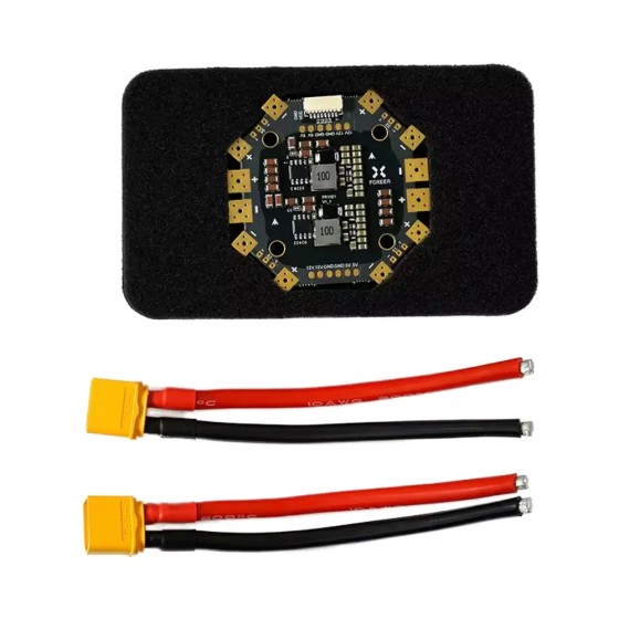 Foxeer PDB400 8S 400A Power Distribution Board Dual Battery Pad 12 Hubs for RC Multirotor Airplane Helicopter Accessories